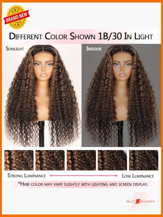 Deep Wave Glueless Wig Human Hair HD Lace Pre Plucked 210% Density Wear and Go main image 6